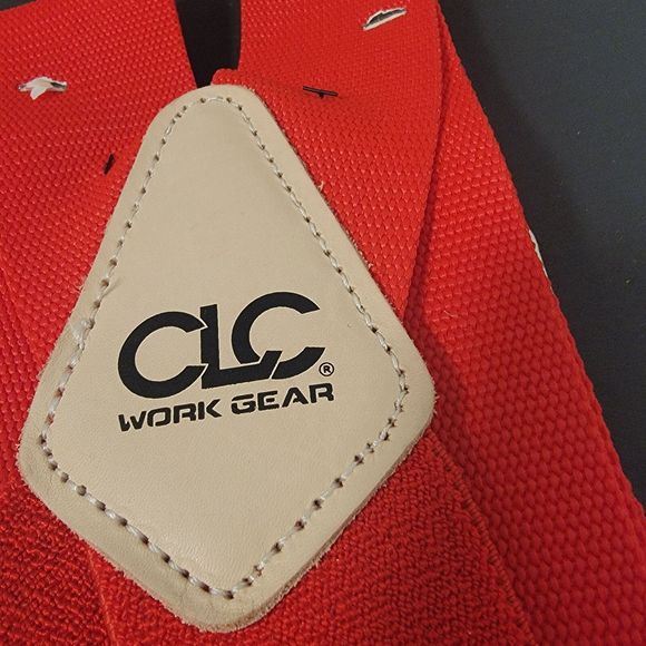 CLC Work Gear Mens Red Adjustable Clip On Clasp Suspenders One Size - Picture 3 of 3